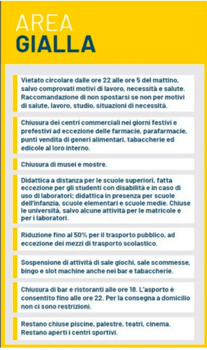 Nuovo Dpcm: Sicilia zona gialla